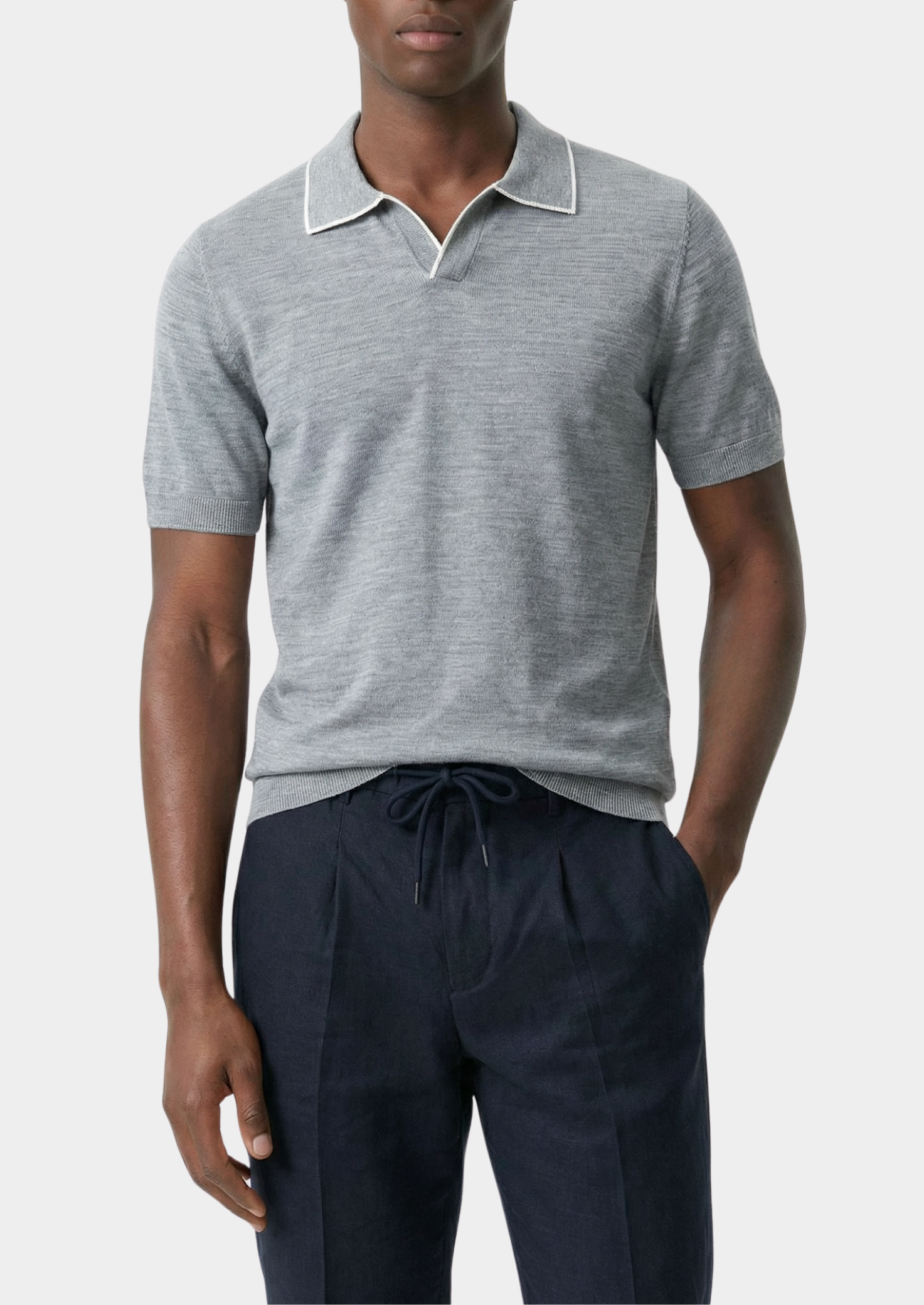 Camisa Polo Ellis Leve - Cinza-Claro