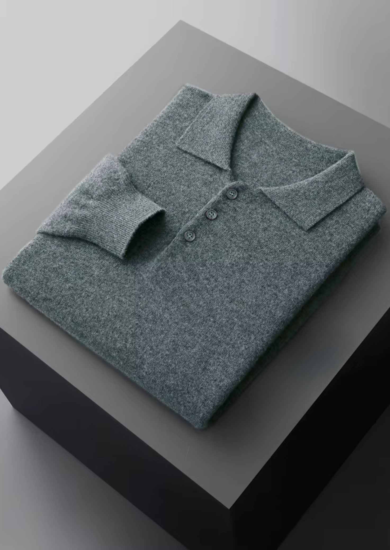 Polo Suéter Clássico em Lã Merino Extrafina Pura