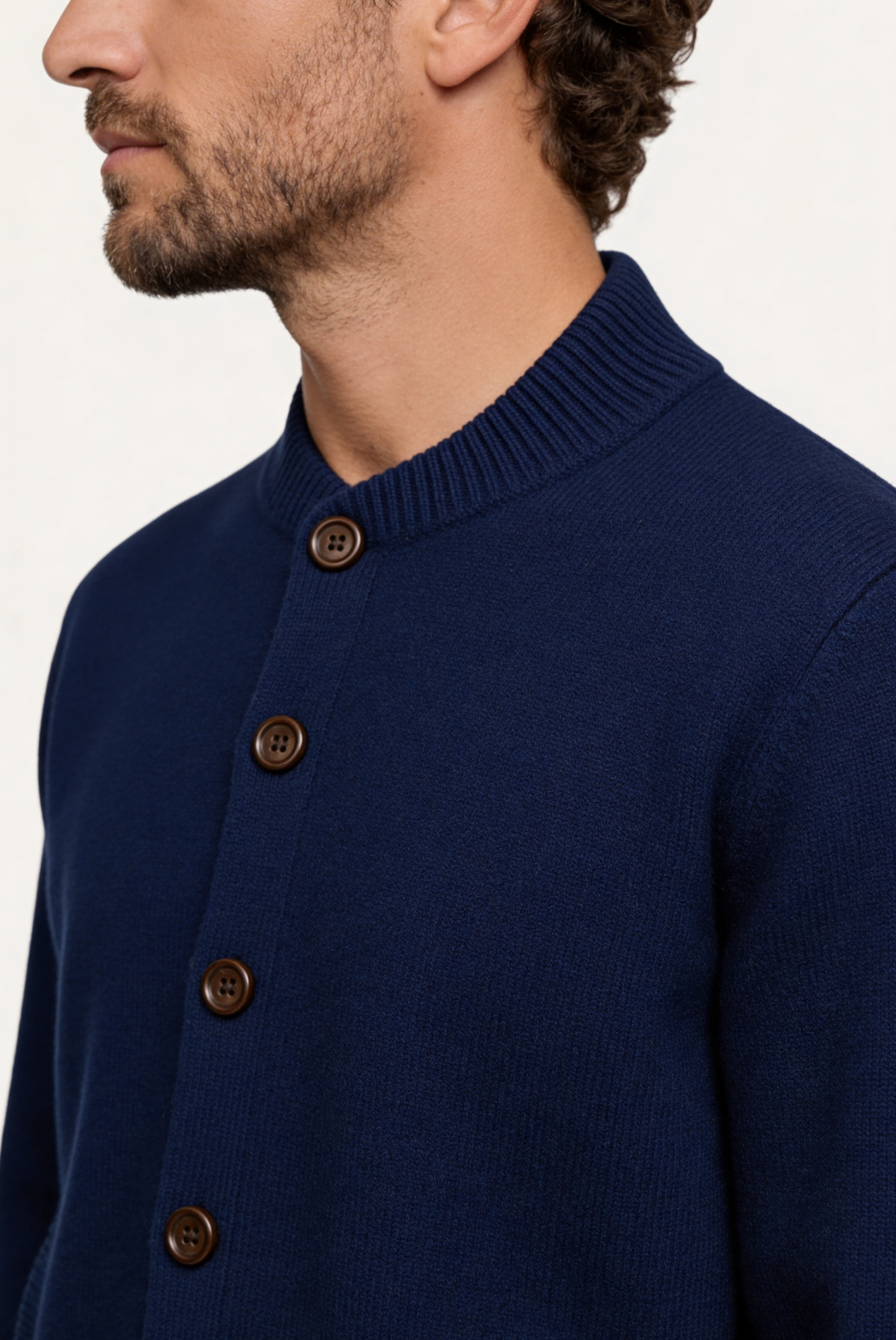 Cardigan de Cashmere Azul-Marinho