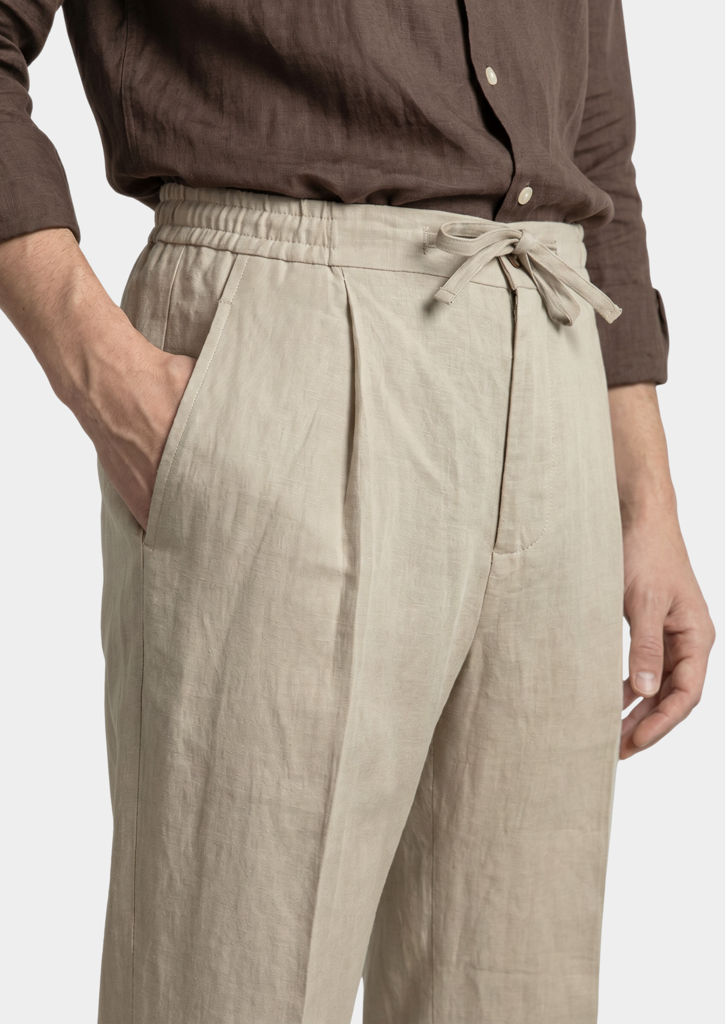 Calça Costeira com Cordão - Areia