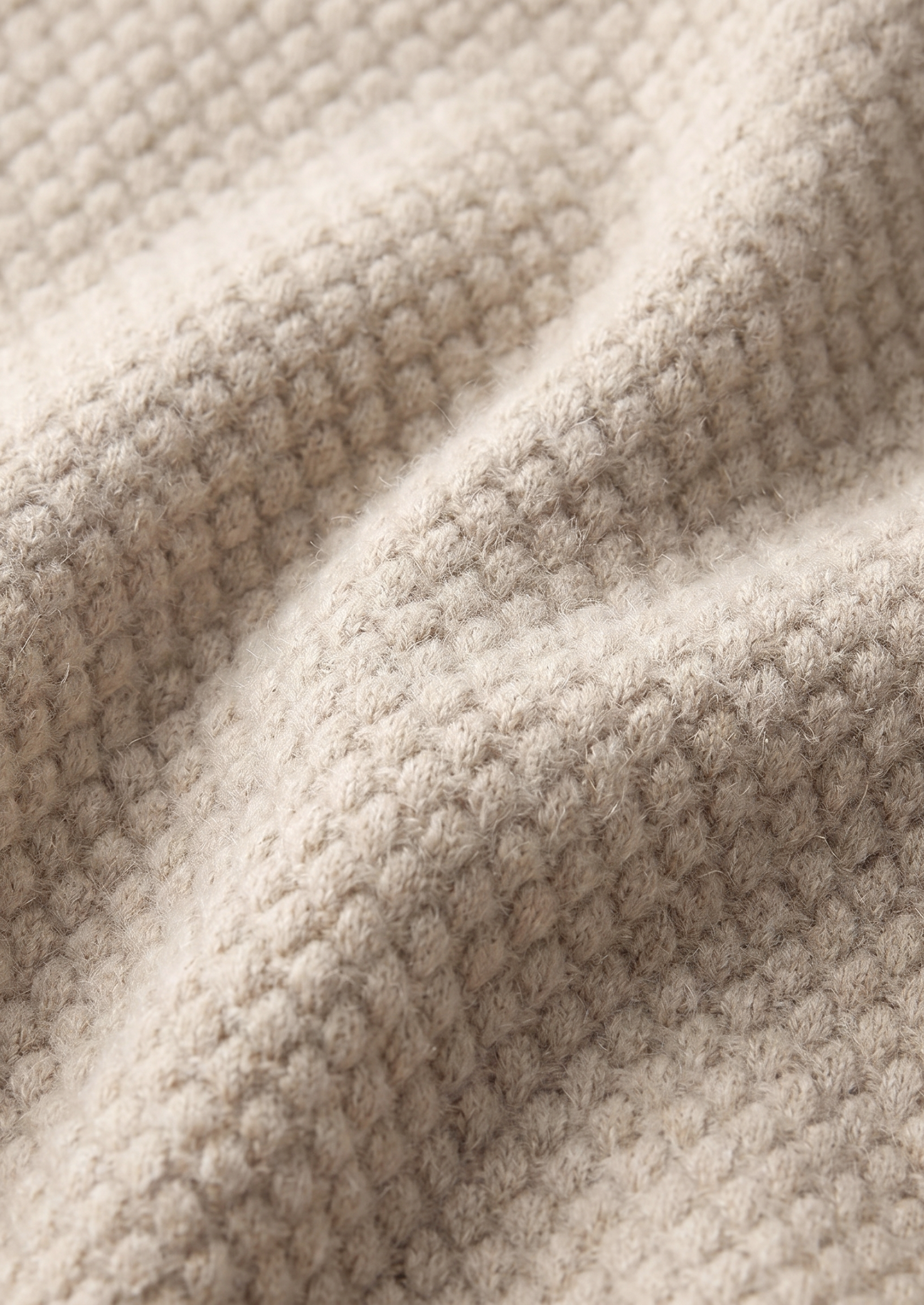 Polo Bicolor Marfim em Cashmere Premium