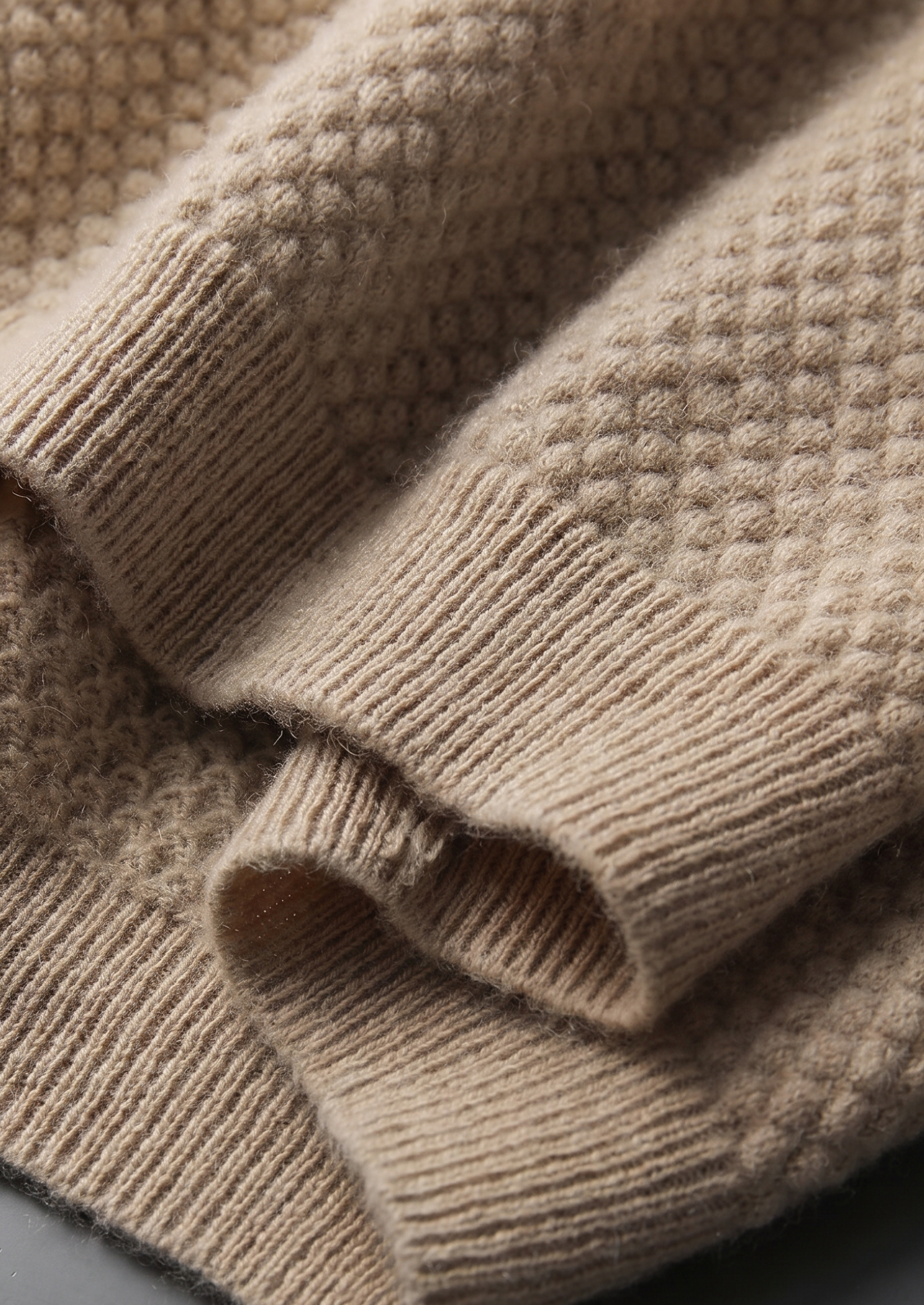 Polo Premium Cashmere Bege Bicolor