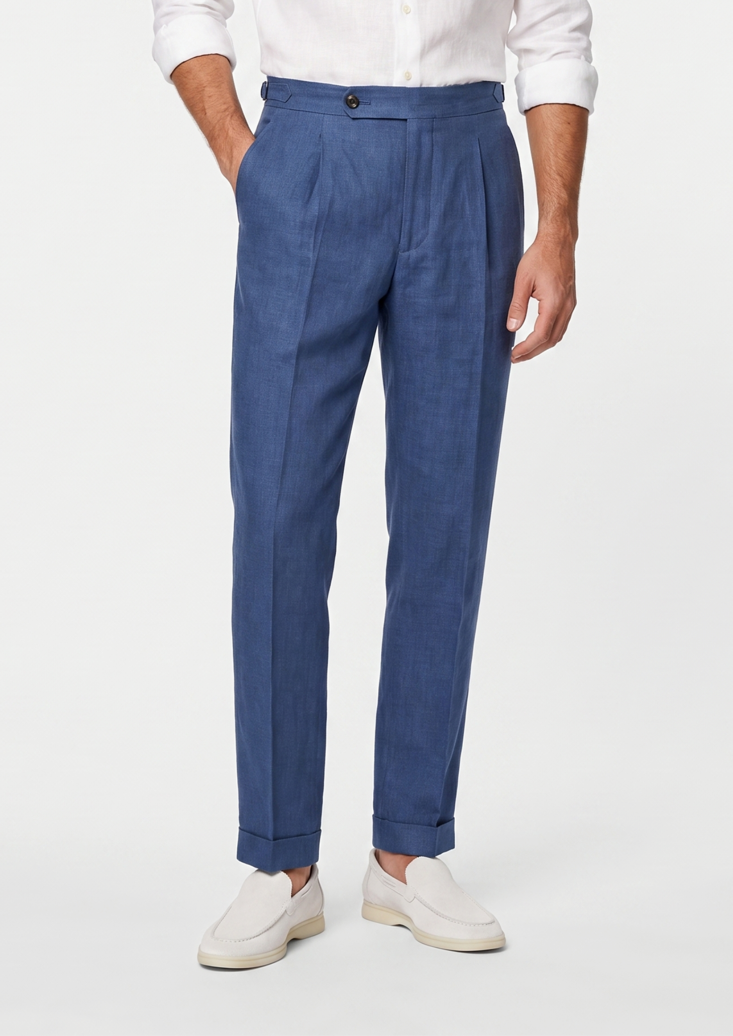 Calça TUSCANY Plissada Coastal - Azul