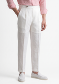 Calça Costeira Plissada Tuscany - Branca