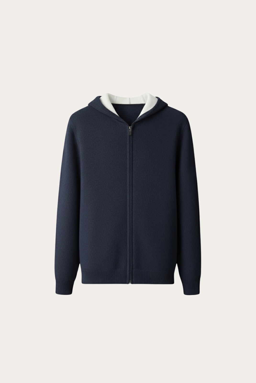 Cardigan de Cashmere Drapeado Azul-Marinho