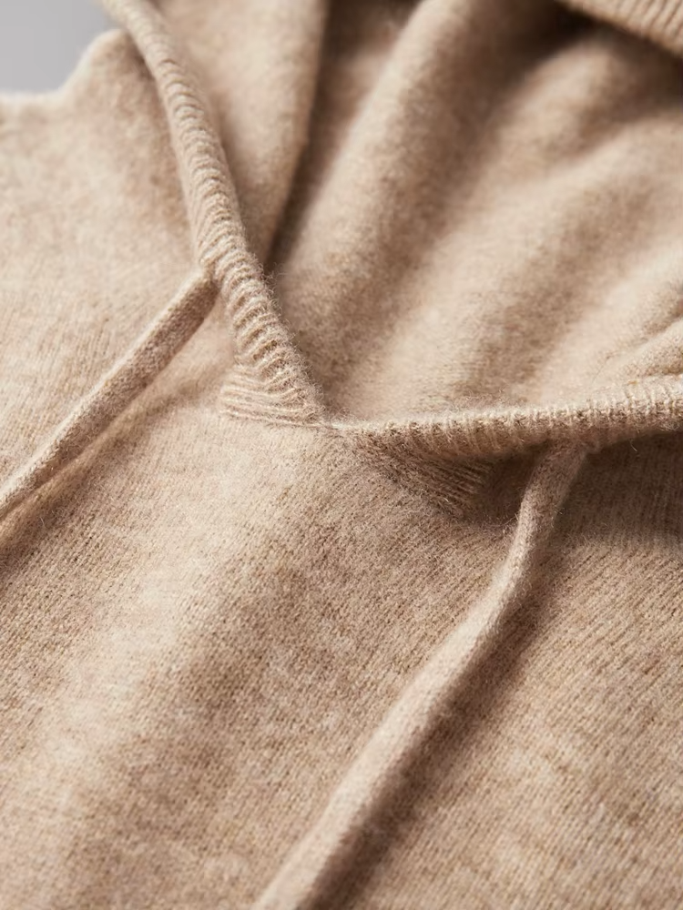 Moletom Leisure Bege em Lã Merino Extrafina Pura