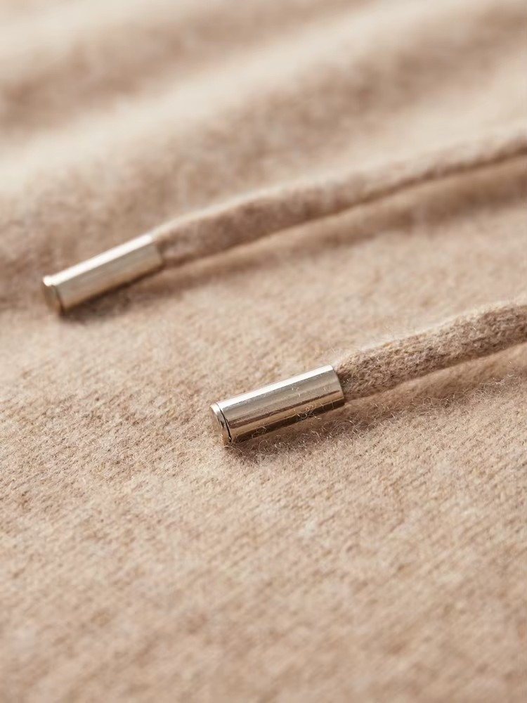 Moletom Leisure Bege em Lã Merino Extrafina Pura