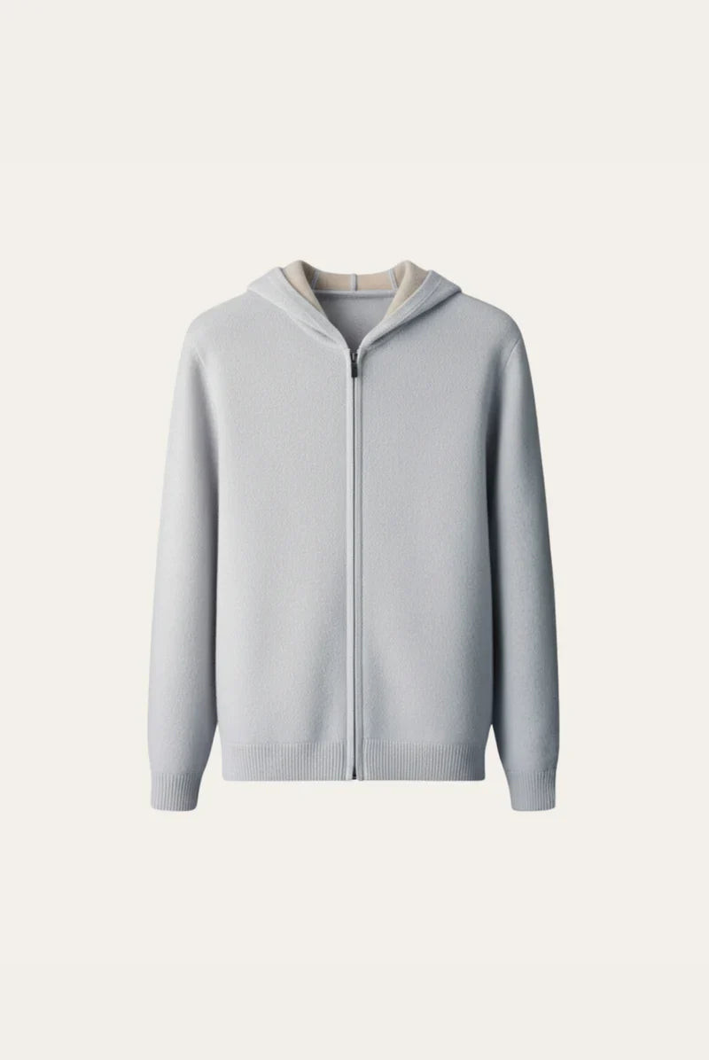 Silver Grey Cashmere Drape Cardigan