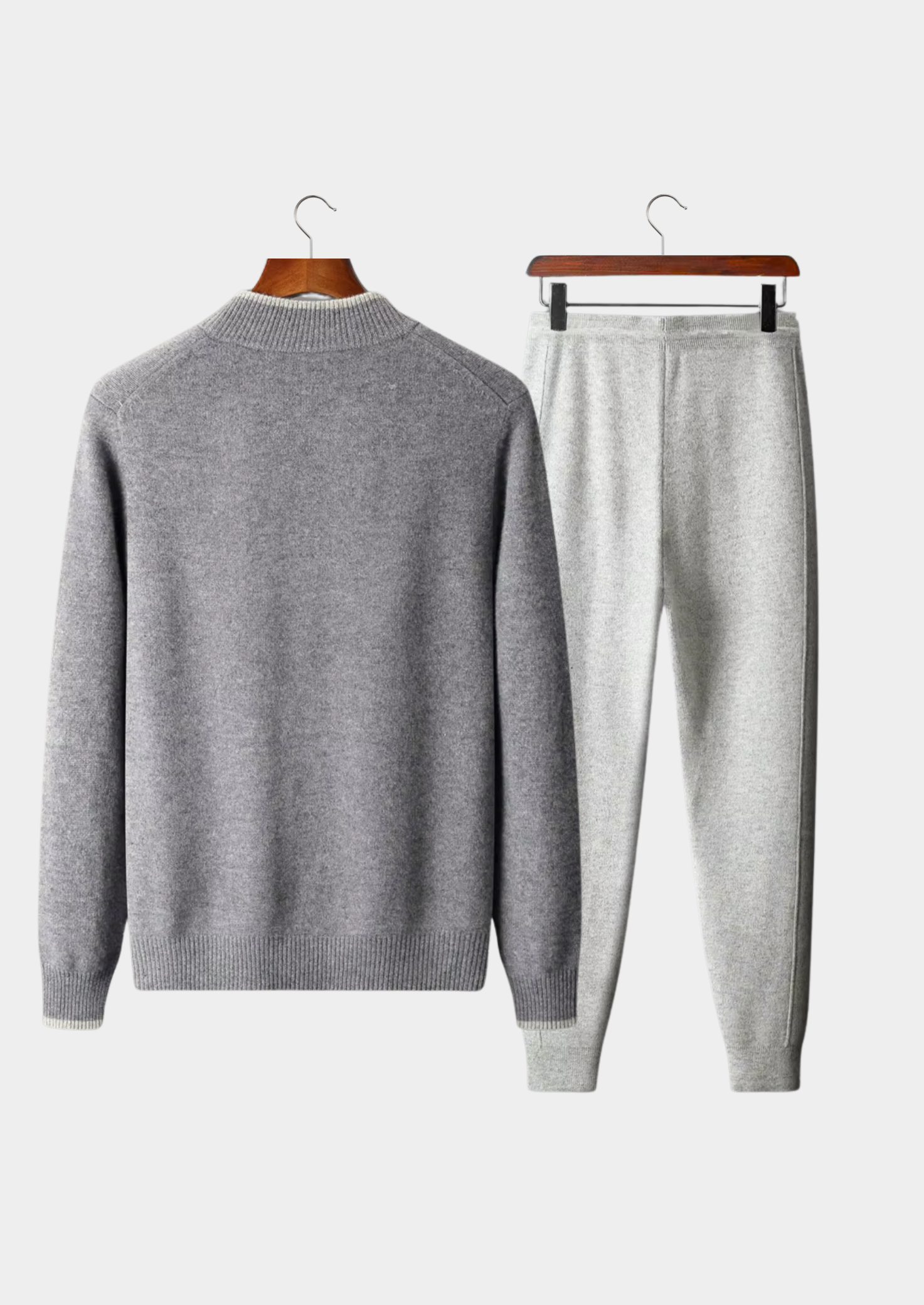 Conjunto Bicolor em Lã Merino Extrafina Pura