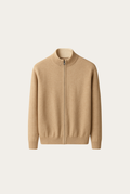 Cardigan de Cashmere Dupla Face Camelo