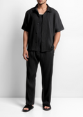 Conjunto Verão Plissado Preto