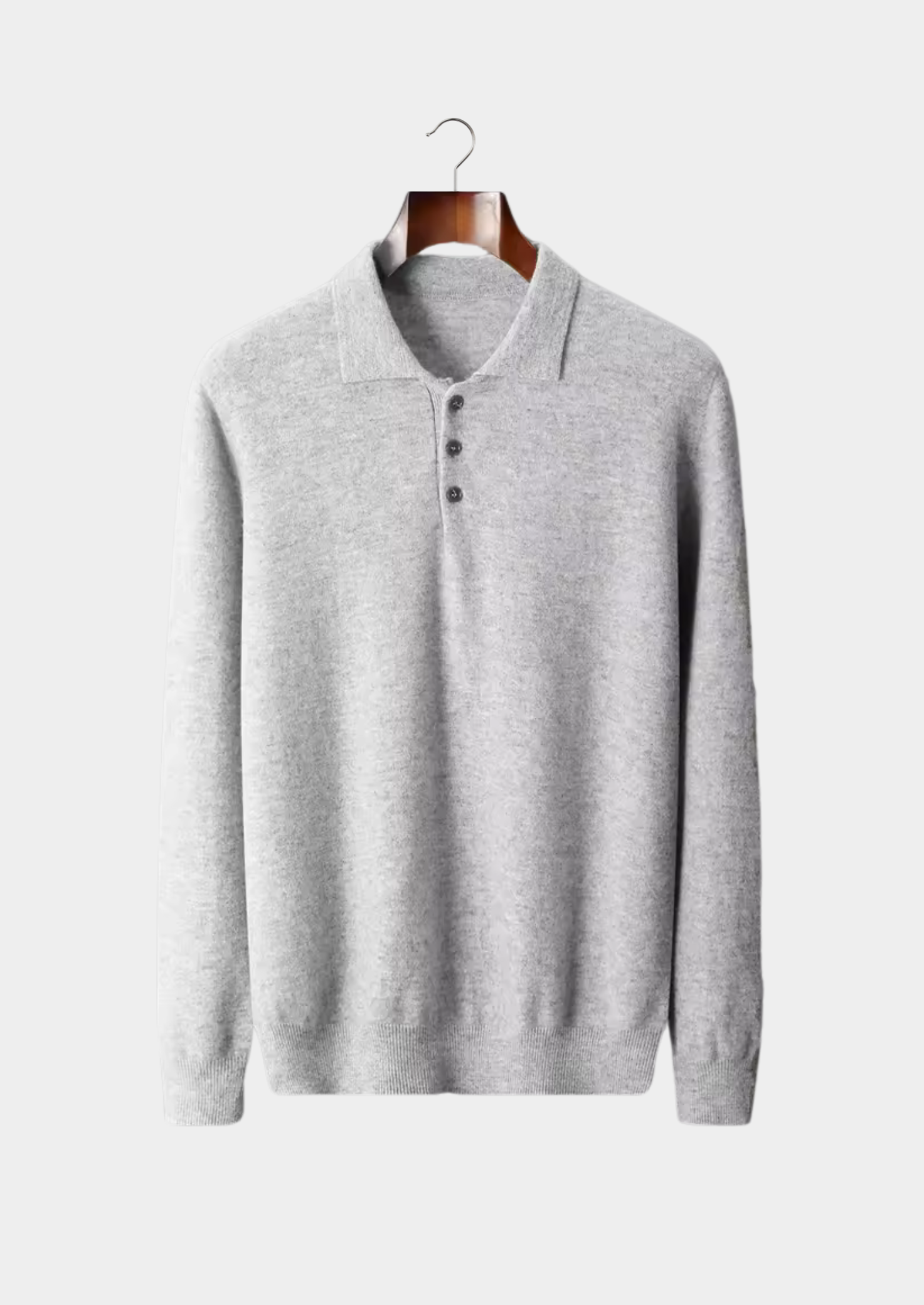 Polo Suéter Clássico em Lã Merino Extrafina Pura