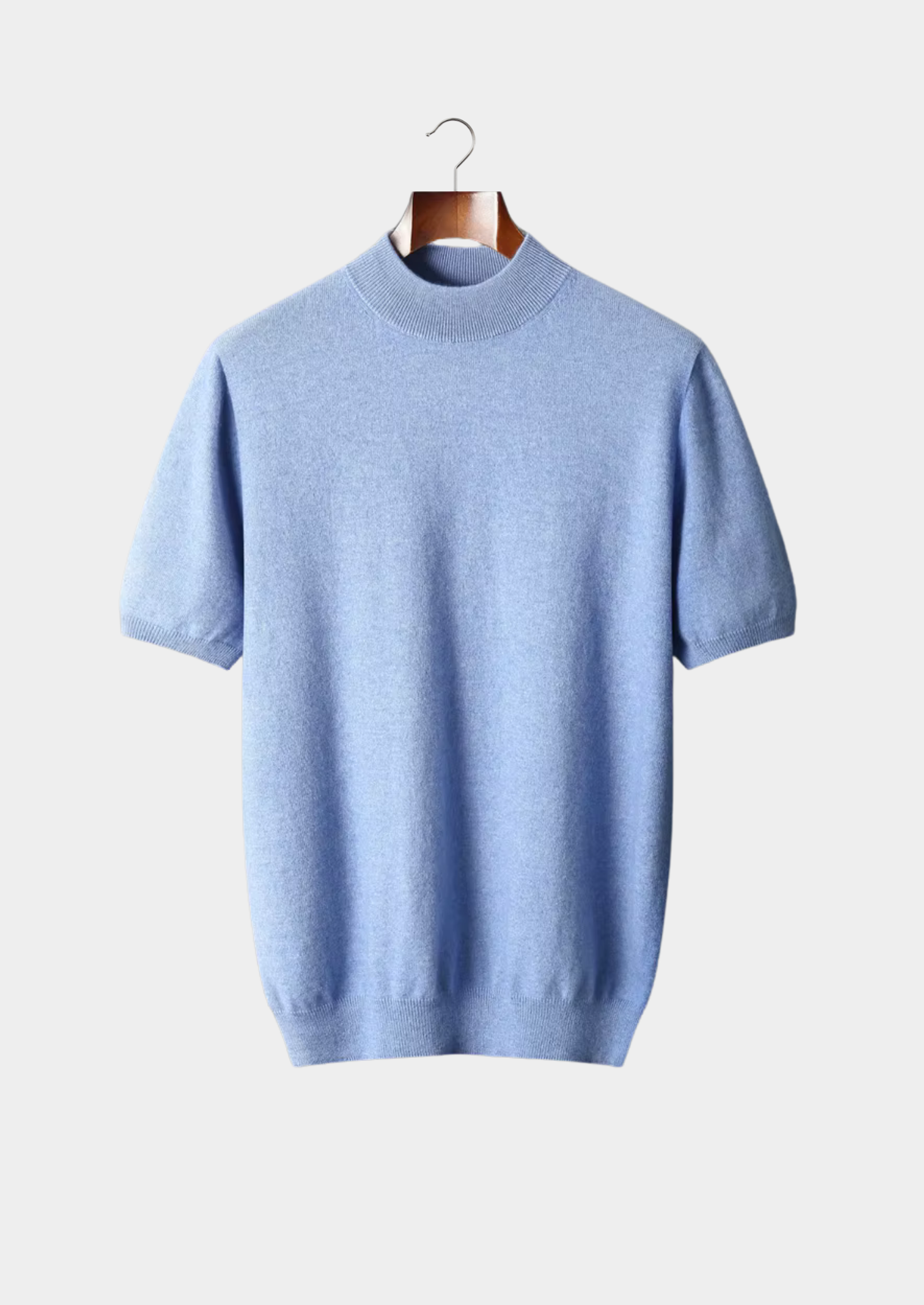 Camiseta Gola Alta em Cashmere Premium