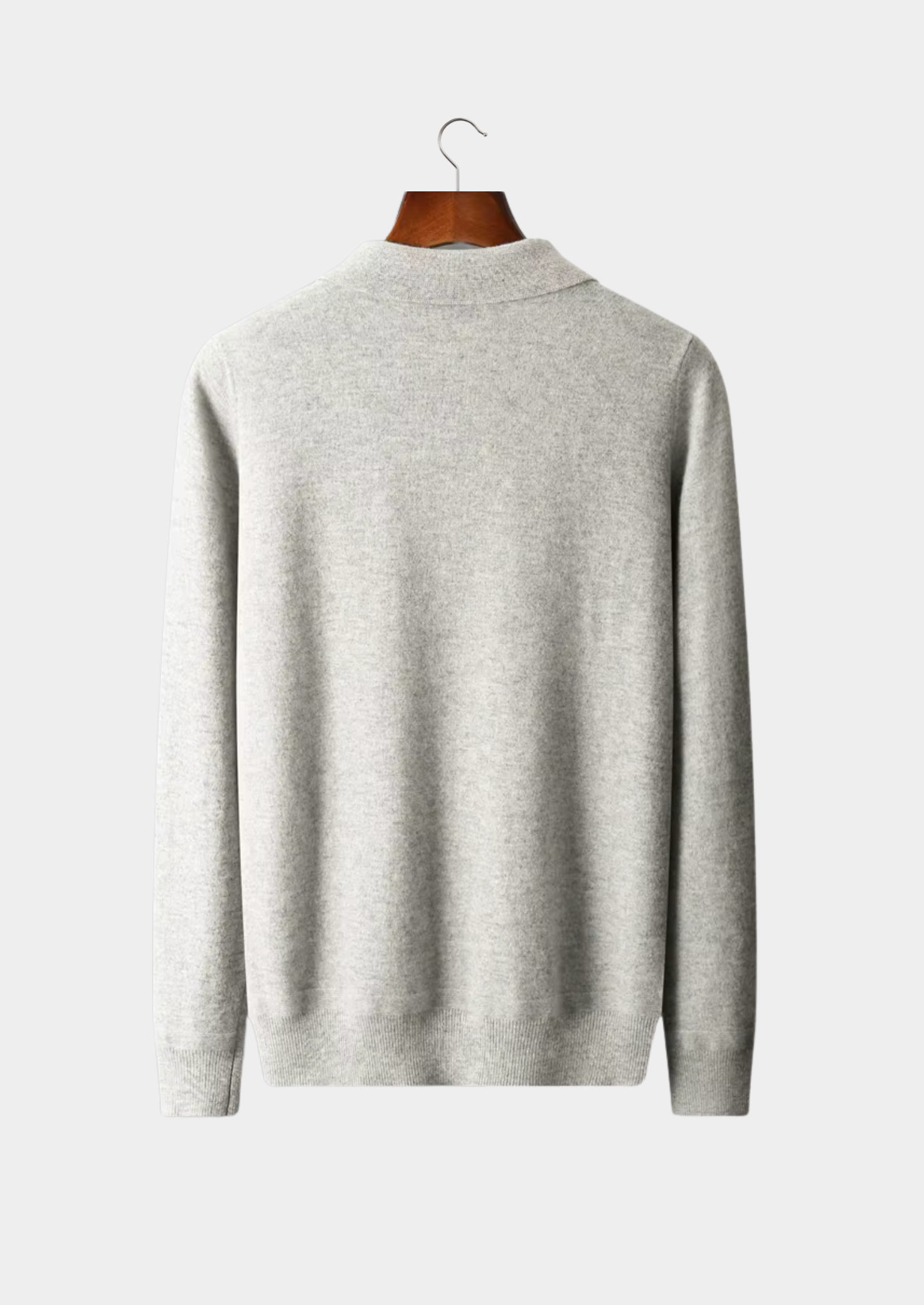 Polo Meio Zíper em Lã Merino Extrafina Pura