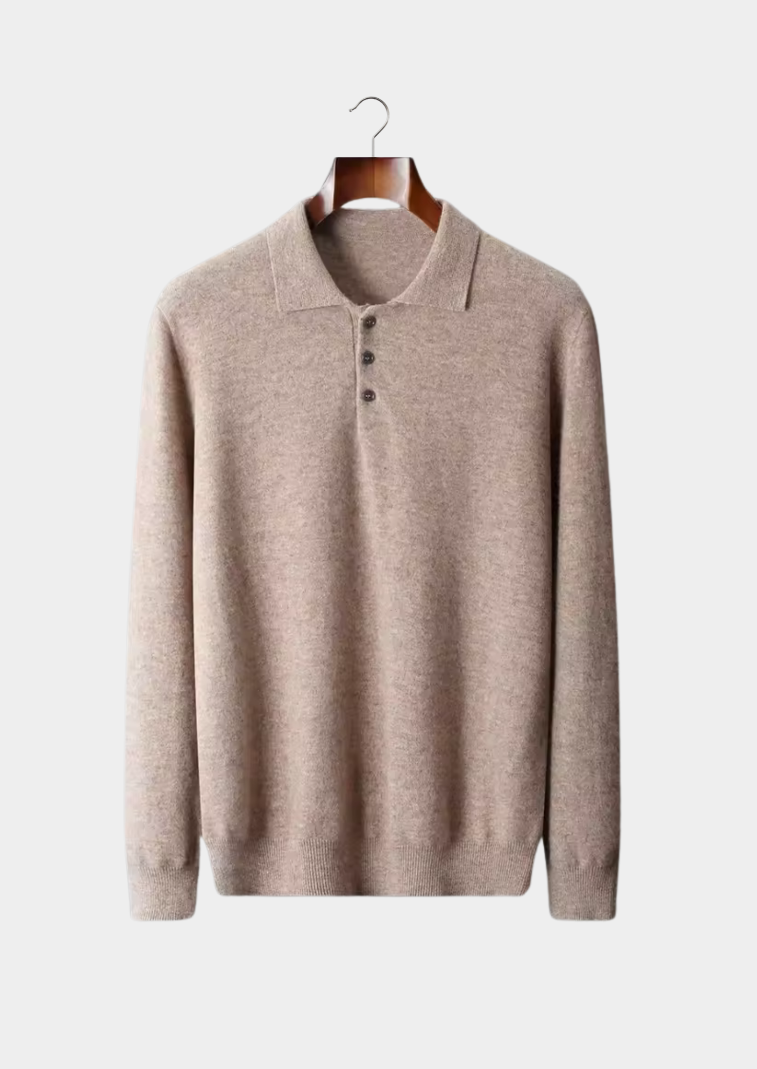Polo Suéter Clássico em Lã Merino Extrafina Pura
