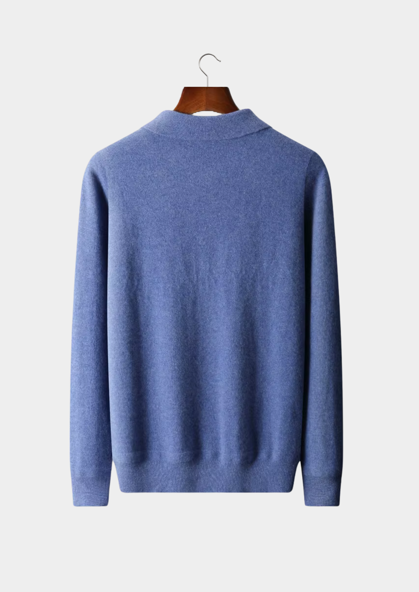 Polo Meio Zíper em Lã Merino Extrafina Pura