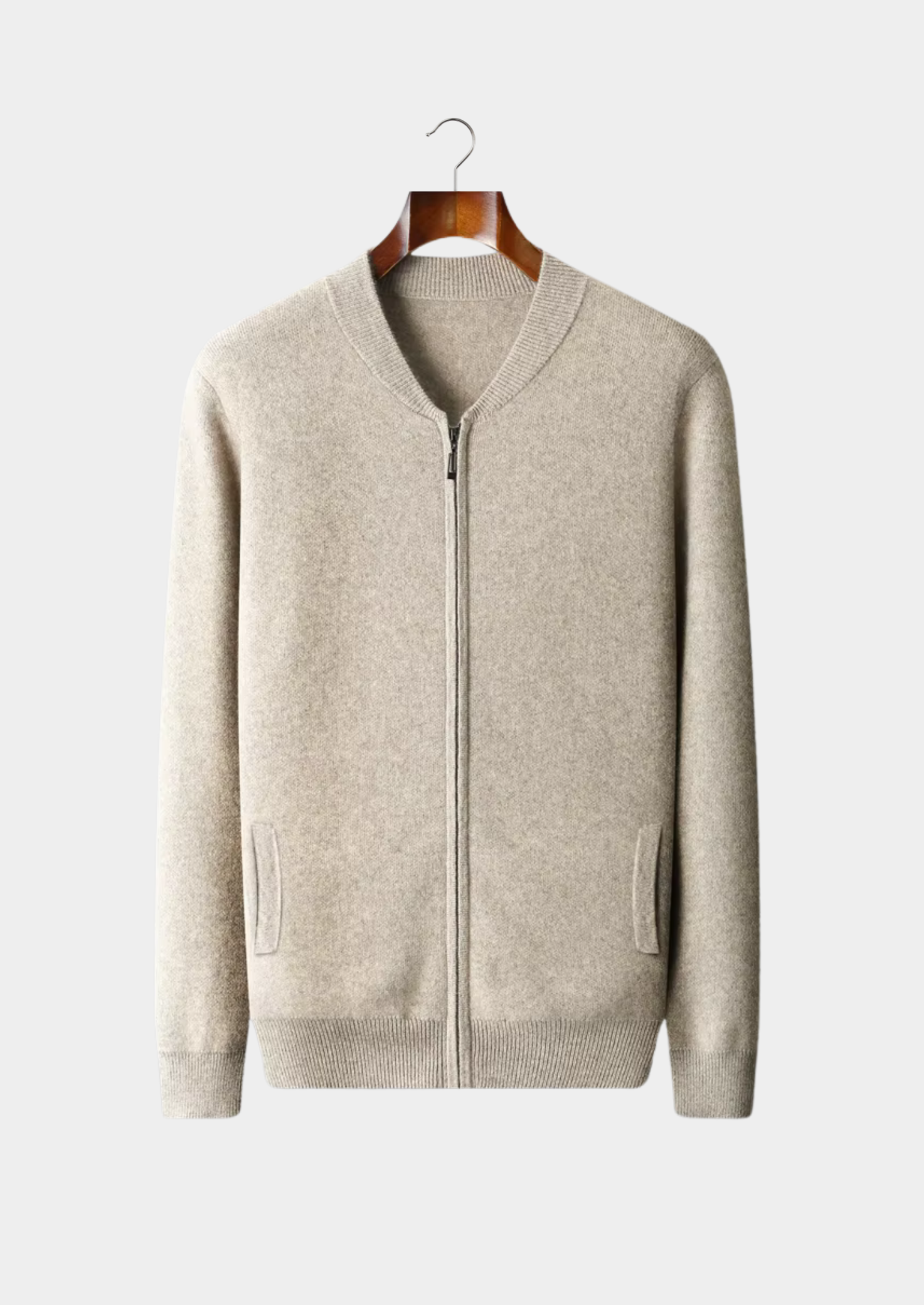 Cardigan Gola V em Lã Merino Extrafina