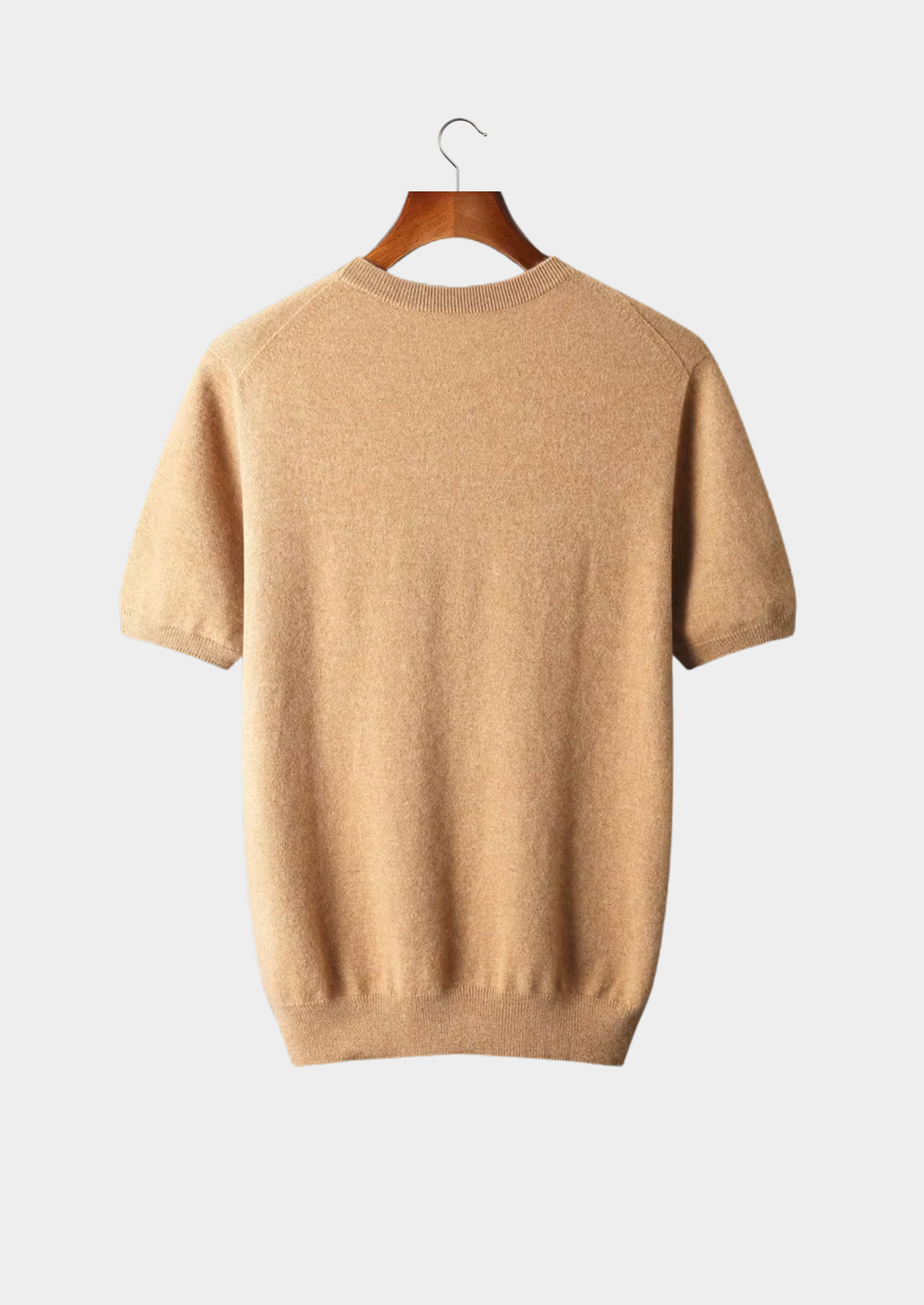 Camiseta Gola Redonda Clássica em Cashmere Premium