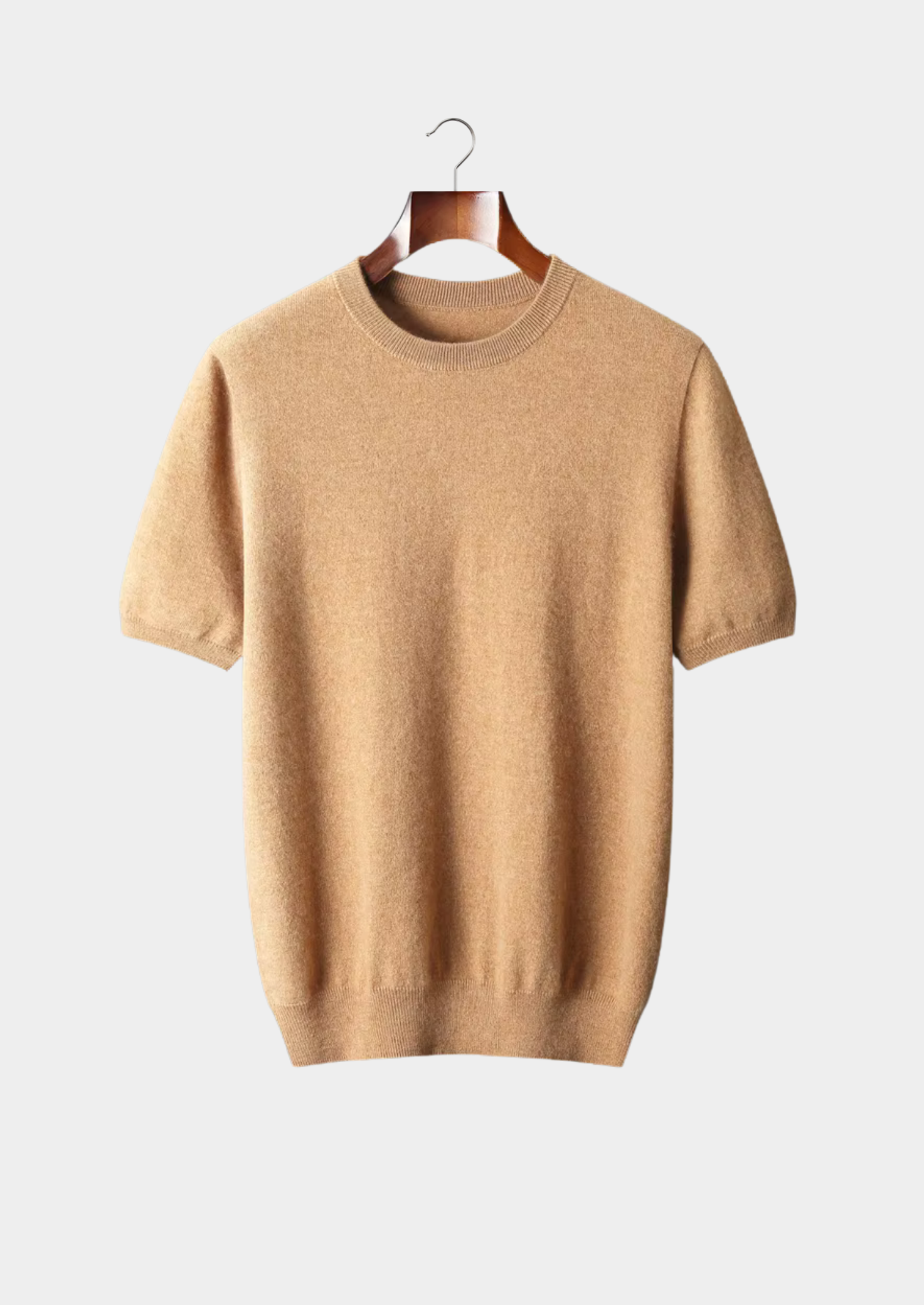 Camiseta Gola Redonda Clássica em Cashmere Premium