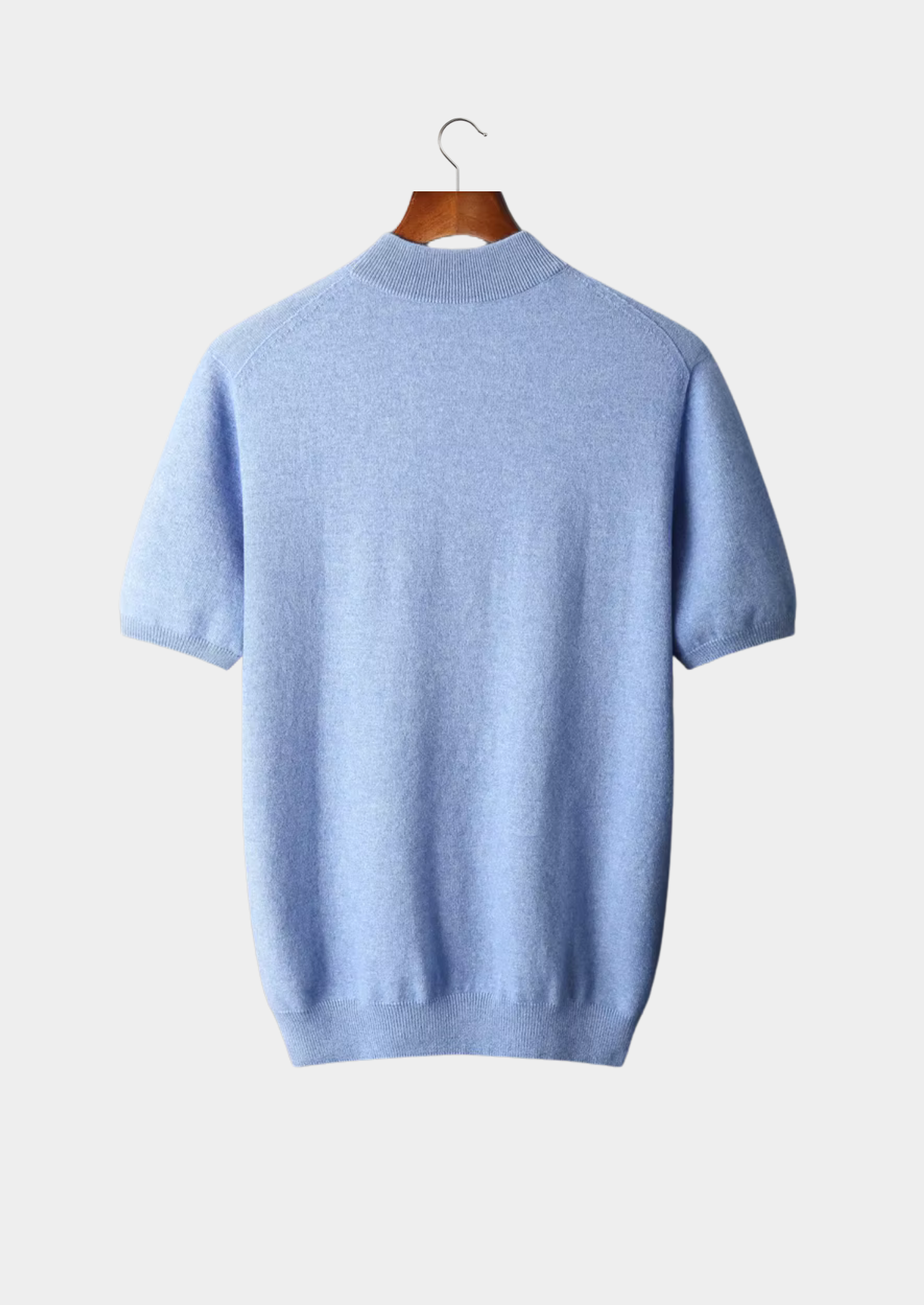Camiseta Gola Alta em Cashmere Premium
