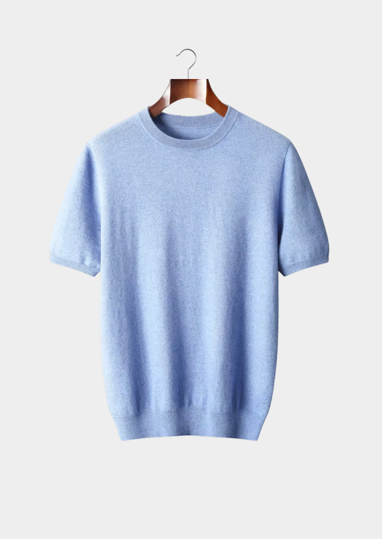 Camiseta Gola Redonda Clássica em Cashmere Premium