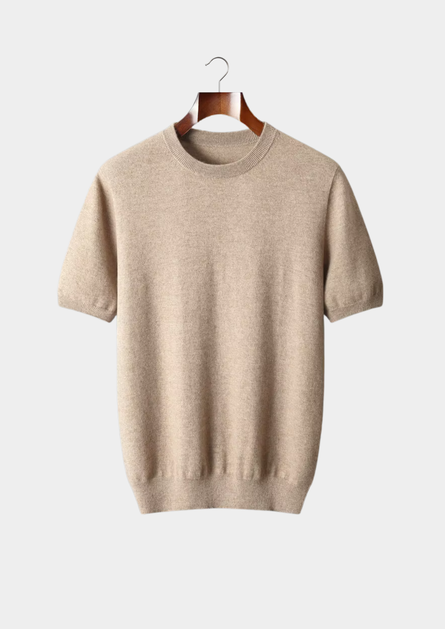 Camiseta Gola Redonda Clássica em Cashmere Premium