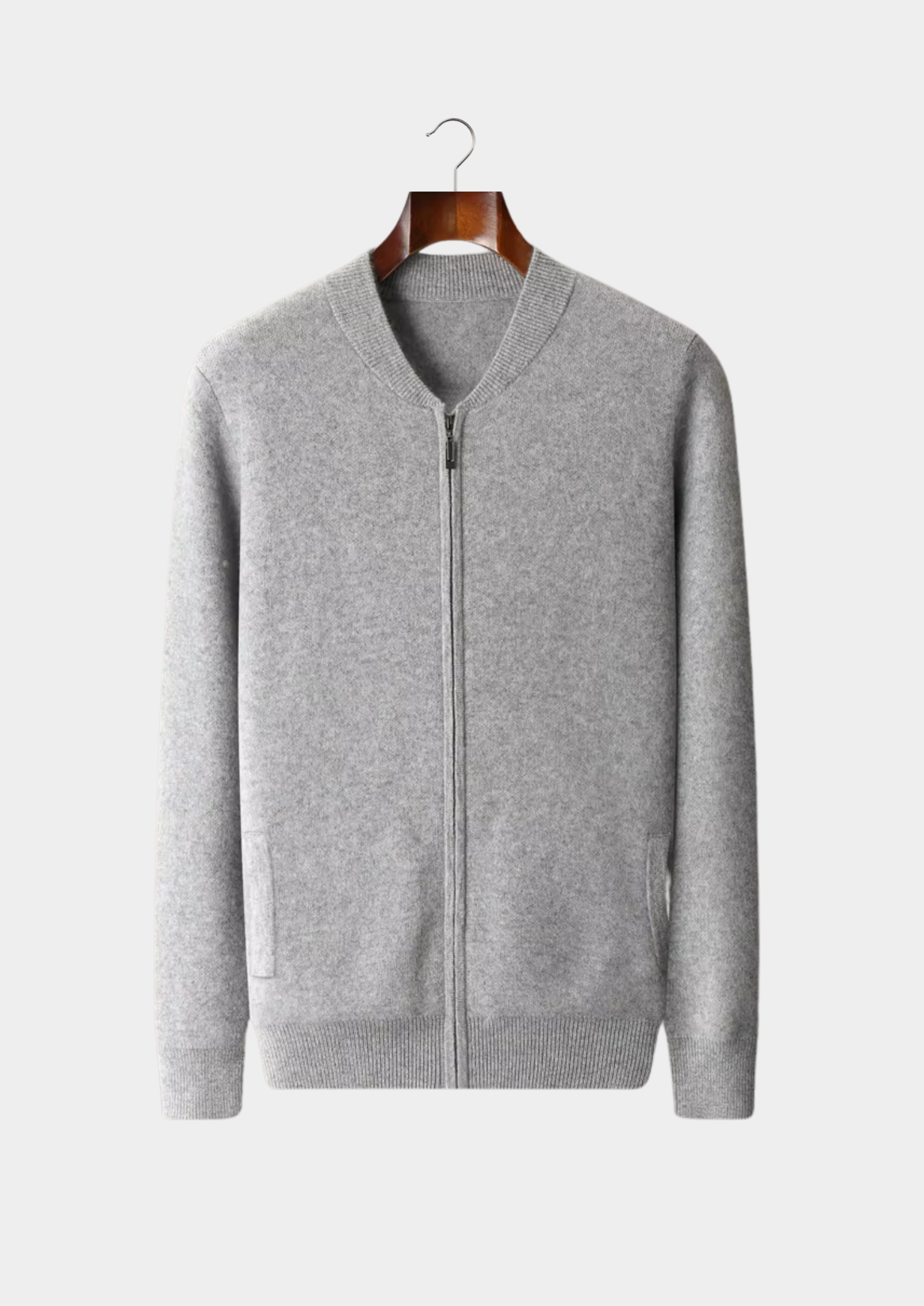 Cardigan Gola V em Lã Merino Extrafina