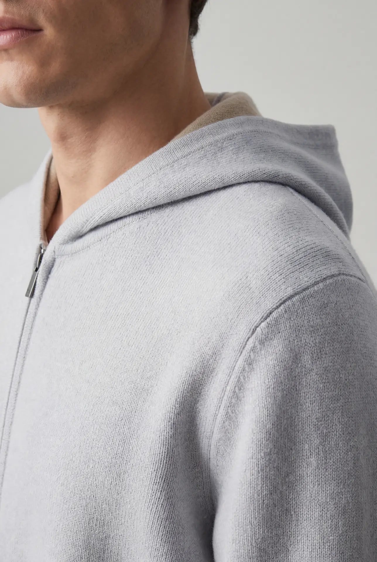 Silver Grey Cashmere Drape Cardigan