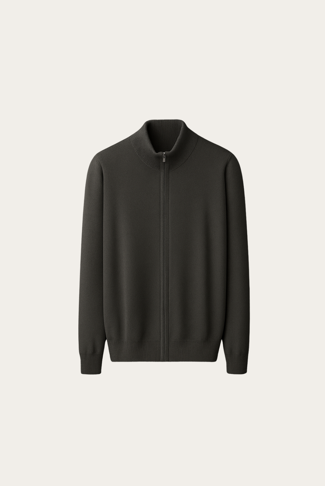 Cardigan de Cashmere Dupla Face Cinza