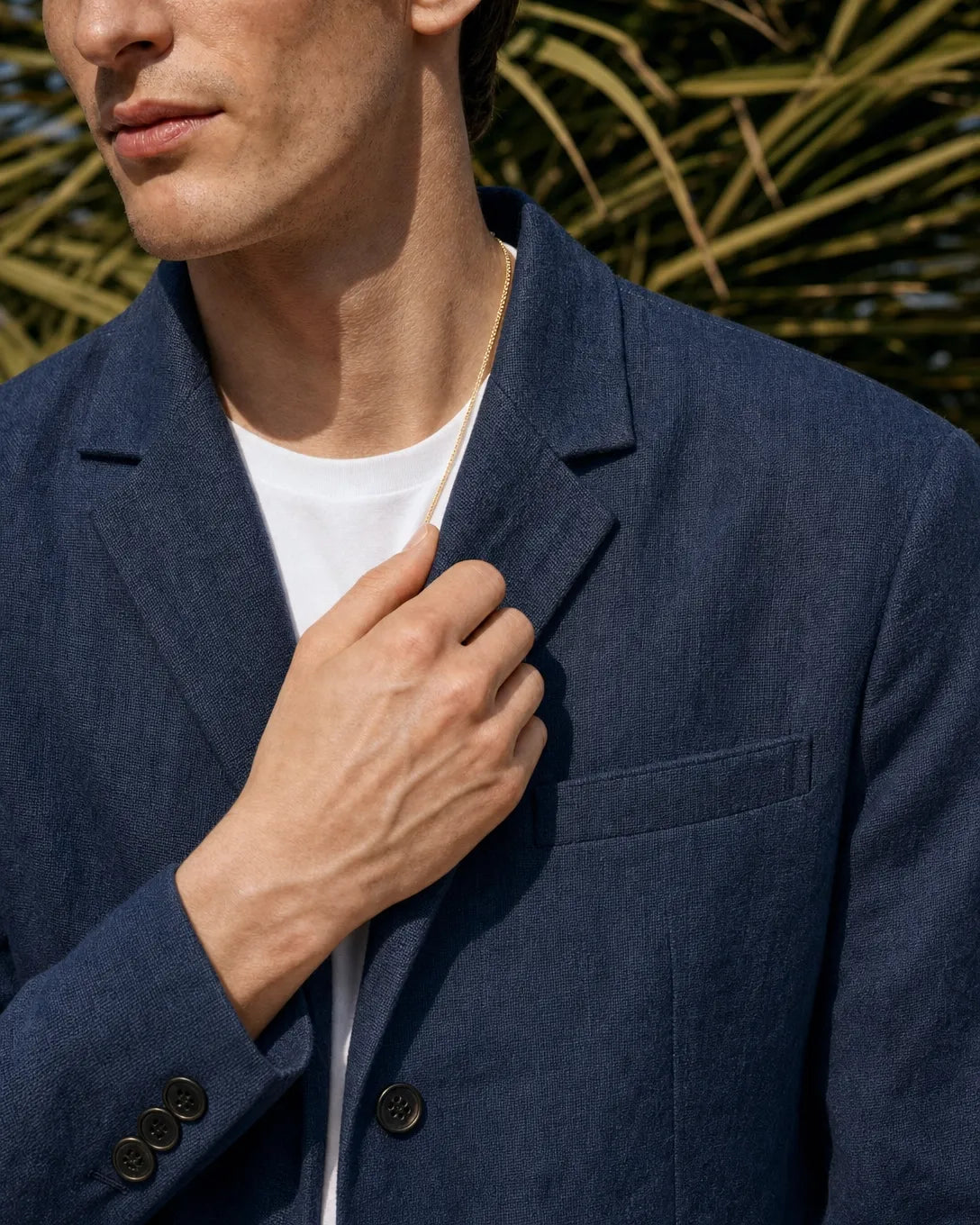 Nina Soft Suade Blazer - Dark Blue
