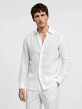 Leonina Linen Shirt — White
