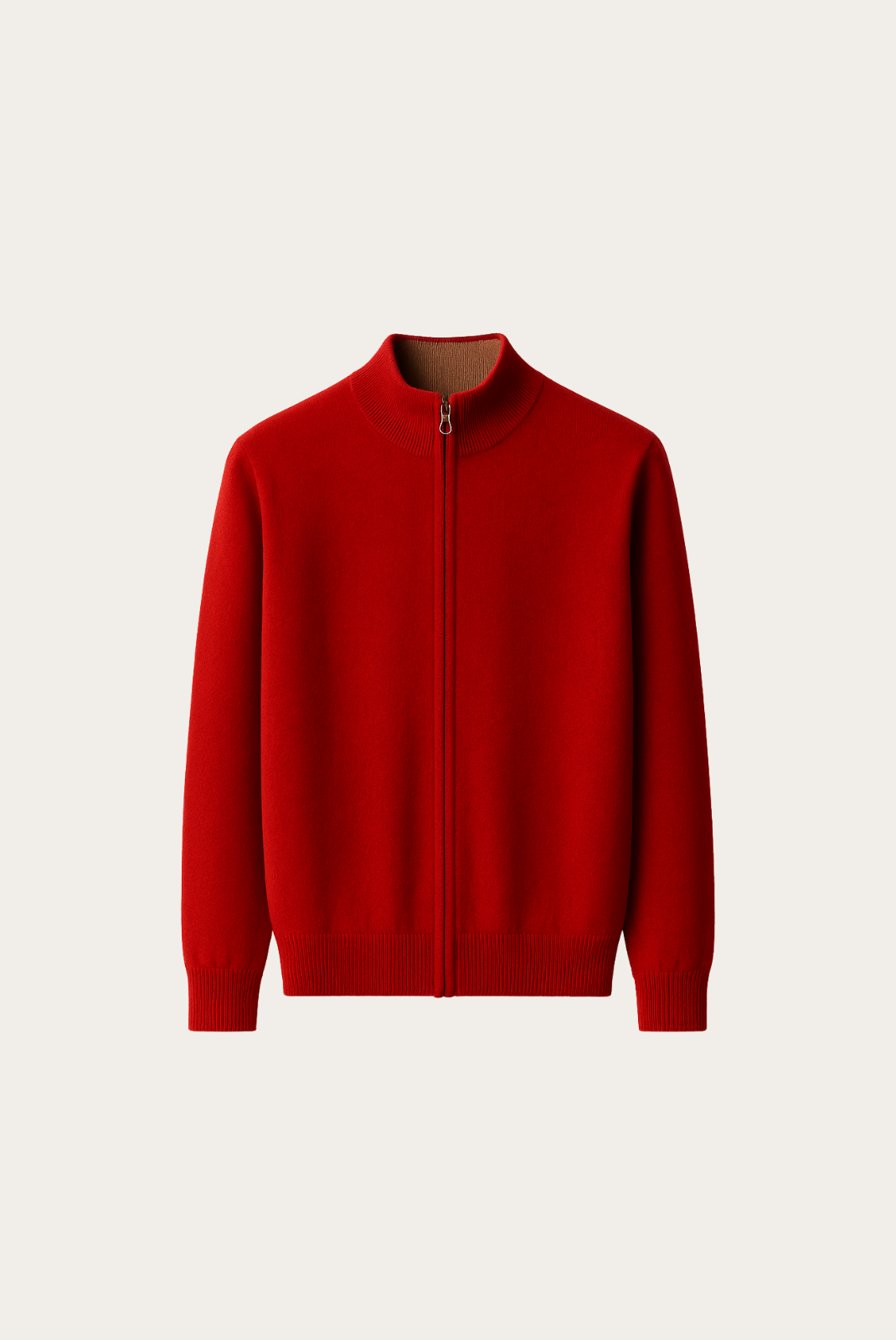 Cardigan de Cashmere Dupla Face Vermelho